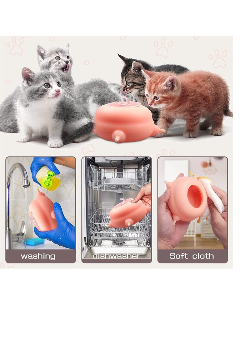KASTWAVE Puppy Milk Feeder with 4 Nipples Silicone Milk Feeding Bowl Puppy Kitten Nursing Station for Feeding Small Newborn Pets Within Two Weeks - Image 4