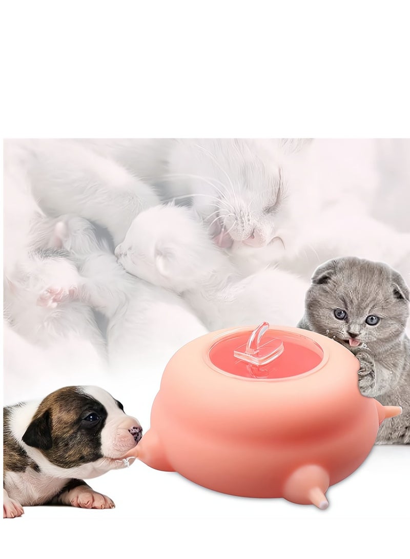 KASTWAVE Puppy Milk Feeder with 4 Nipples Silicone Milk Feeding Bowl Puppy Kitten Nursing Station for Feeding Small Newborn Pets Within Two Weeks - Image 2