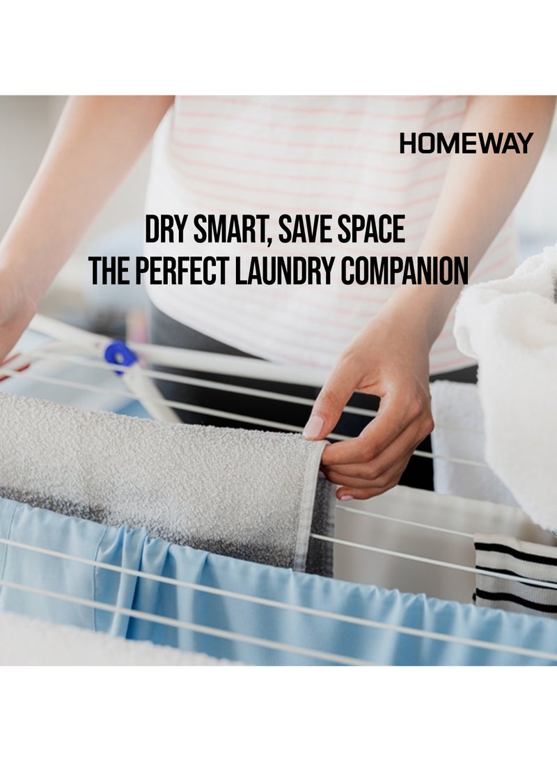 Homeway 18M Aluminium Cloth Dryer – Heavy Duty, Foldable, Outdoor/Indoor Clothes Drying Rack - Image 4