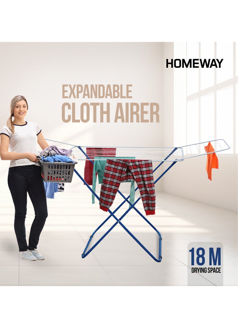 Homeway 18M Aluminium Cloth Dryer – Heavy Duty, Foldable, Outdoor/Indoor Clothes Drying Rack - Image 2