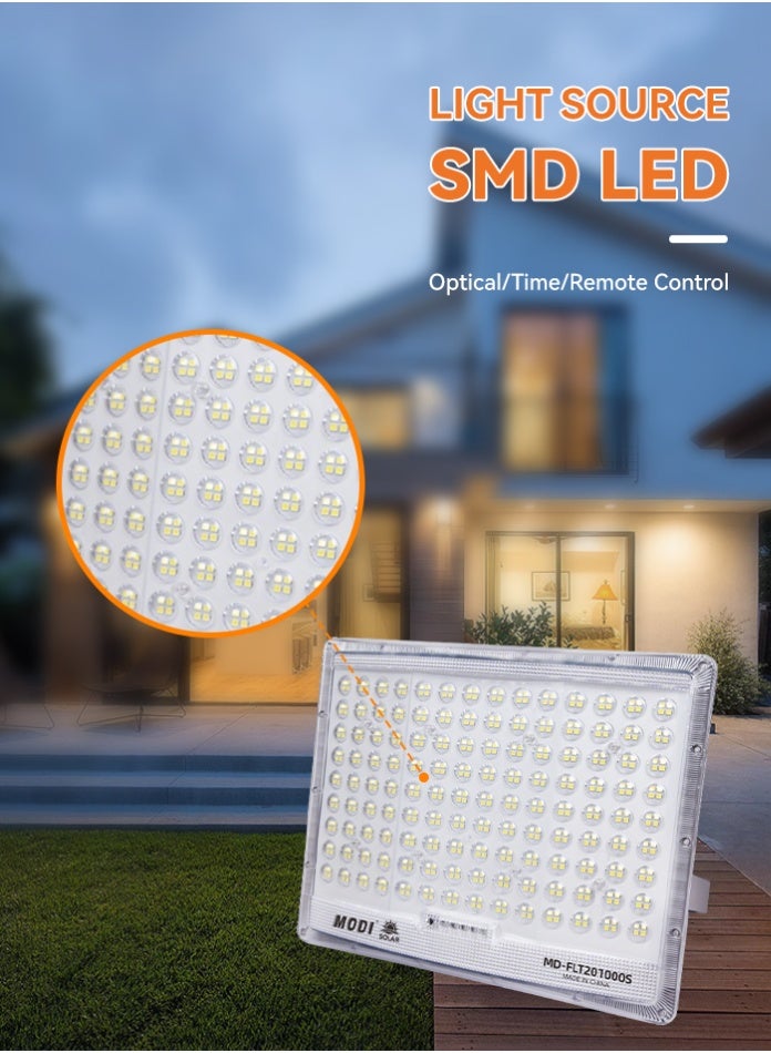 MODI Solar Flood Light Outdoor 298×235mm Bright White | Dusk-to-Dawn Lighting | IP65 Waterproof Solar-Powered Security Lamp for Yard, Garden, Driveway | Long-Lasting LiFePO4 Battery for Reliable All-Night Illumination - Image 3