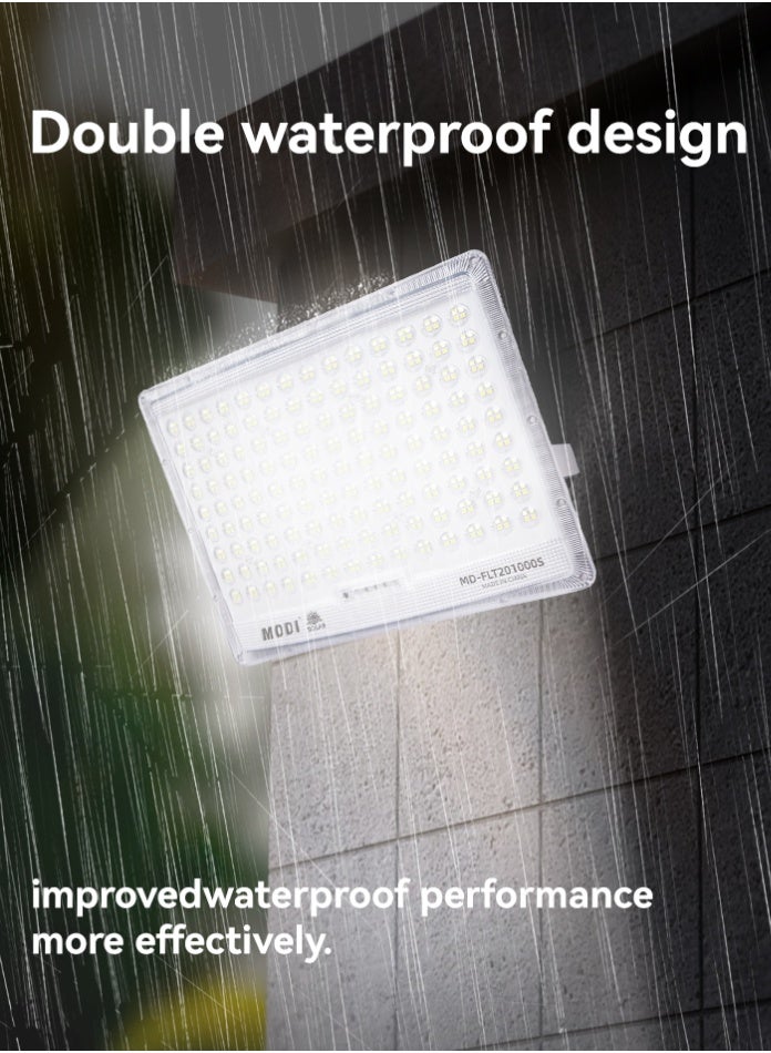 MODI Solar Flood Light Outdoor 298×235mm Bright White | Dusk-to-Dawn Lighting | IP65 Waterproof Solar-Powered Security Lamp for Yard, Garden, Driveway | Long-Lasting LiFePO4 Battery for Reliable All-Night Illumination - Image 4