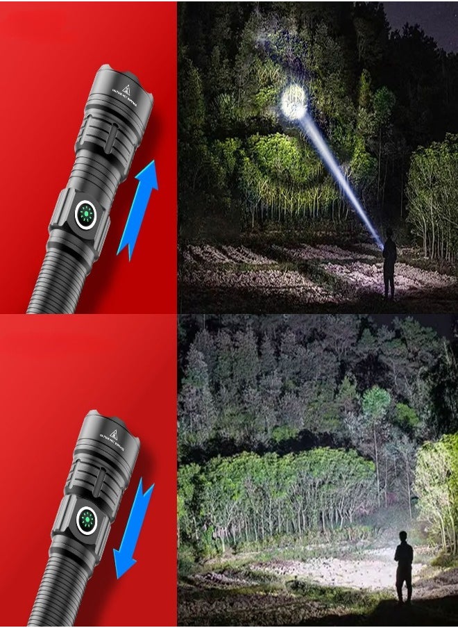 Generic - Flashlight for Camping | 9 Modes High Lumens Waterproof and Shockproof Torch Light | 1500 Meters Zoomable 30W LED Camping Accessory | 5000mAh Rechargeable Battery for Up to 10-Hour Usage | Magnetic Base with COB Side Light for Multiple Use Cases - Image 1