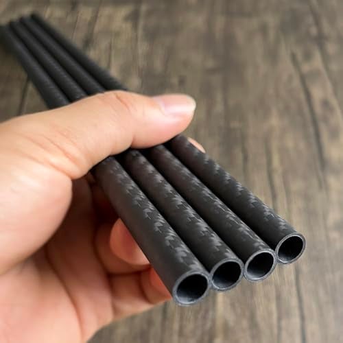 cncarbonfiber 4pcs Carbon Fiber Tube 10mmx8mmx420mm.6/8/12/16/22/25/30mm Available, 3K roll Wrapped Twill Matte Finish - Image 3