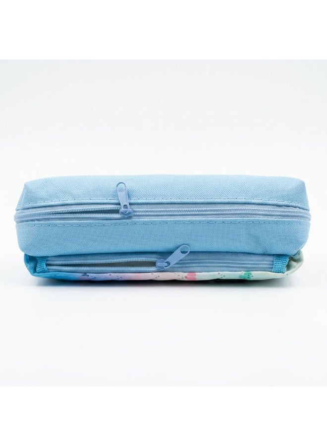 Multi-Compartment Quilted Pencil Case with 3D Guitar Patch Multicolour 1 Piece HA-6818 - Image 2