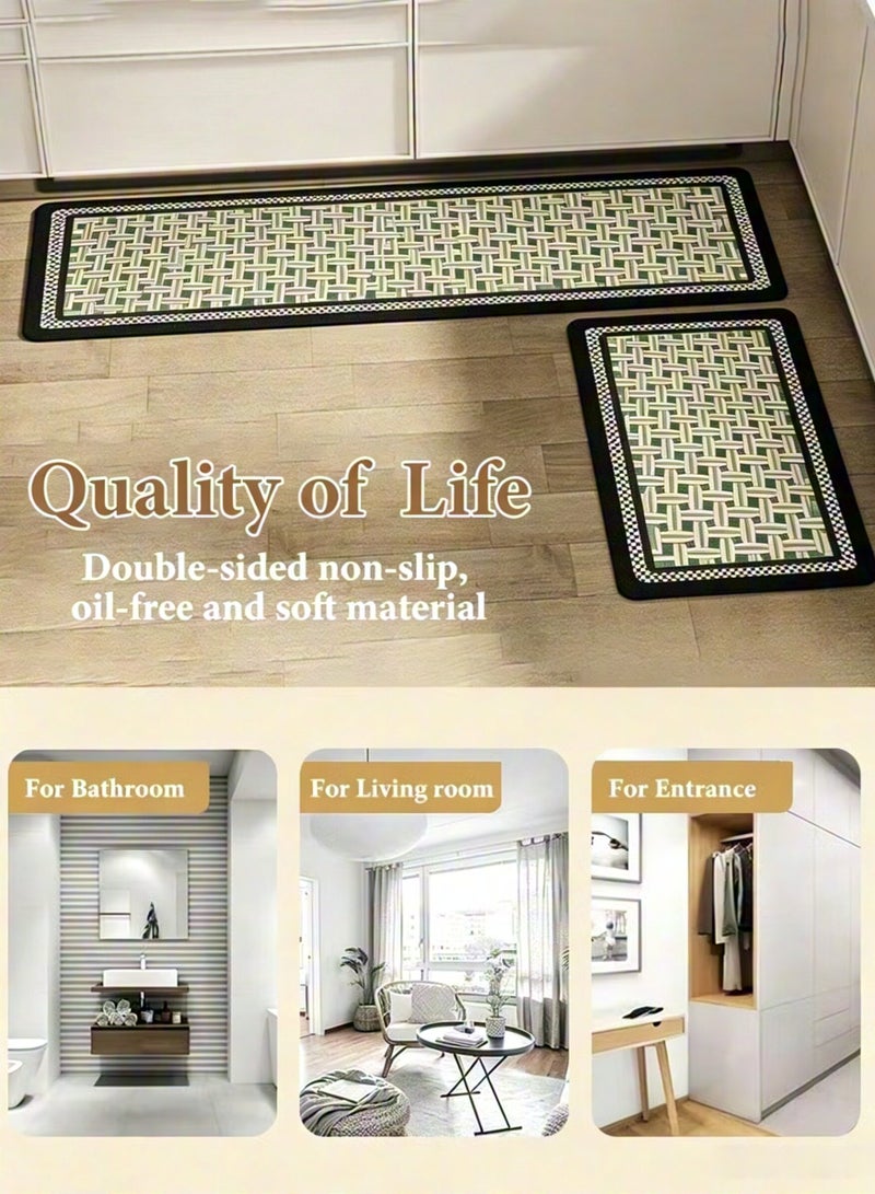 Aimayapet 2PCS Kitchen Mats Kitchen Rugs Set Non-Slip Waterproof Kitchen Mats xtra Soft and Absorbent Floor Mats Quick Drying Standing Mat for Kitchen, Bath, Office, Laundry(40*60cm+40*120cm) - Image 4