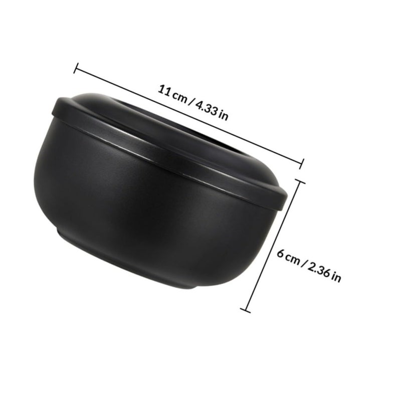 Stylish Stainless Steel Shaving Soap Bowl with Lid For Men Manual Foaming Container - Image 3