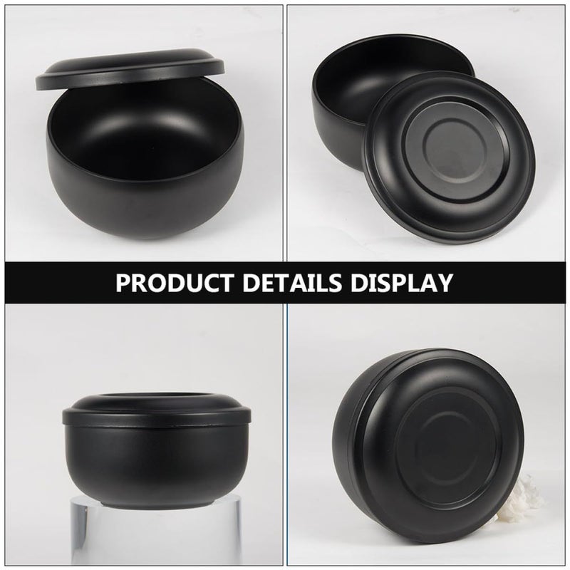 Stylish Stainless Steel Shaving Soap Bowl with Lid For Men Manual Foaming Container - Image 4