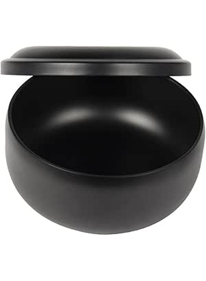 Stylish Stainless Steel Shaving Soap Bowl with Lid For Men Manual Foaming Container - Image 1
