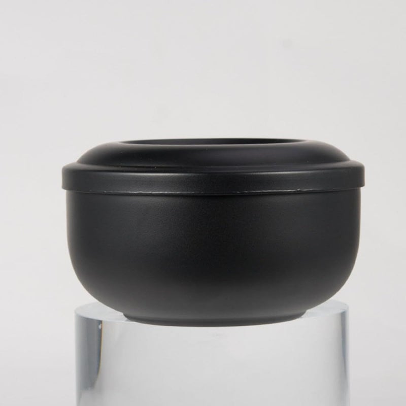 Stylish Stainless Steel Shaving Soap Bowl with Lid For Men Manual Foaming Container - Image 5