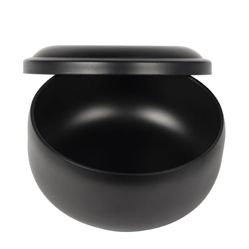 Stylish Stainless Steel Shaving Soap Bowl with Lid For Men Manual Foaming Container - Image 2