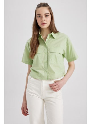 Woman Oversize Fit Shirt Neck Woven Short Sleeve Shirt - pzsku/Z61300A19868D5D2178F8Z/45/_/1691933539/3b4a135a-c56d-4270-add9-10aebd0608a6