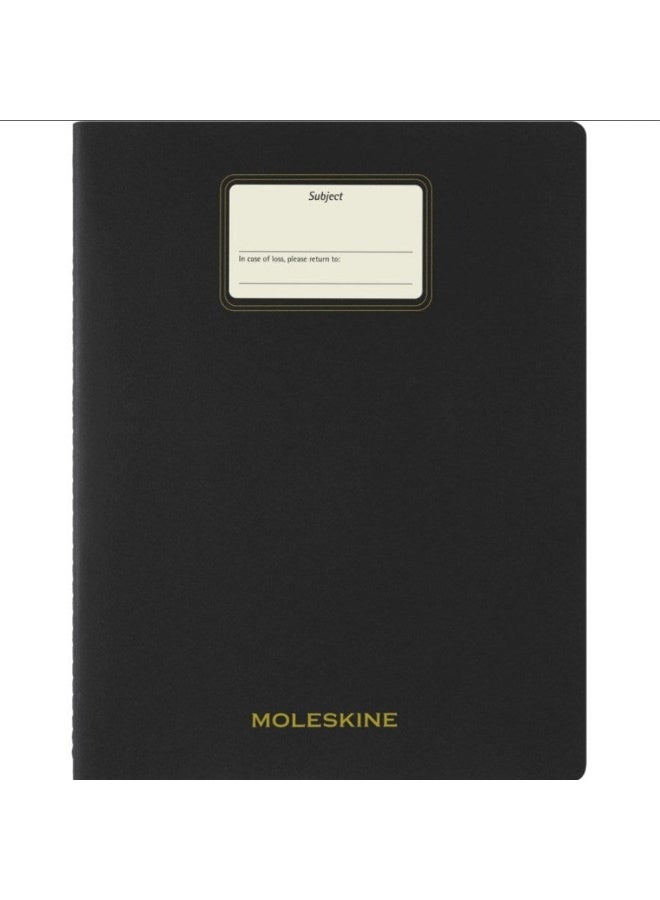 MOLESKINE موسكين: كراسات طلابية XXL مخططة باللون الأسود