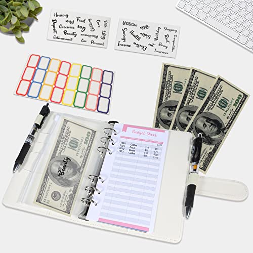 eleger A6 6 Ring Budget Binder - Crocodile Pattern Leather Notebook Binder, Small Refillable Planner Cover with Magnetic Buckle, Blue - Image 4