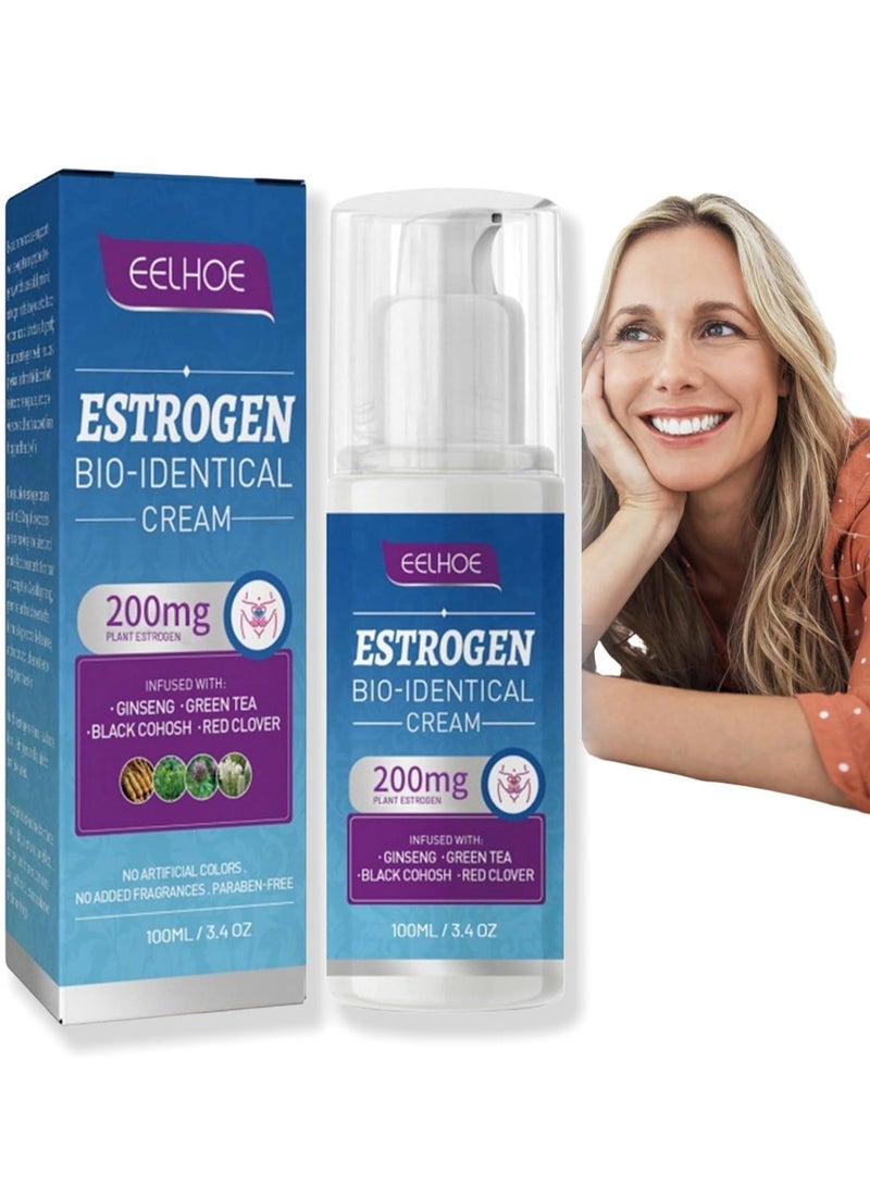 إيلهو كريم Estro-gen لتخفيف انقطاع الطمث ، كريم Oestro-gen لانقطاع الطمث ، Estro-gen Gel لتخفيف انقطاع الطمث ، كريم تخفيف انقطاع الطمث للمرأة ، كريم حكة انقطاع الطمث ، كريم Estro-Gen الموضعي ، 100 مل - Image 1
