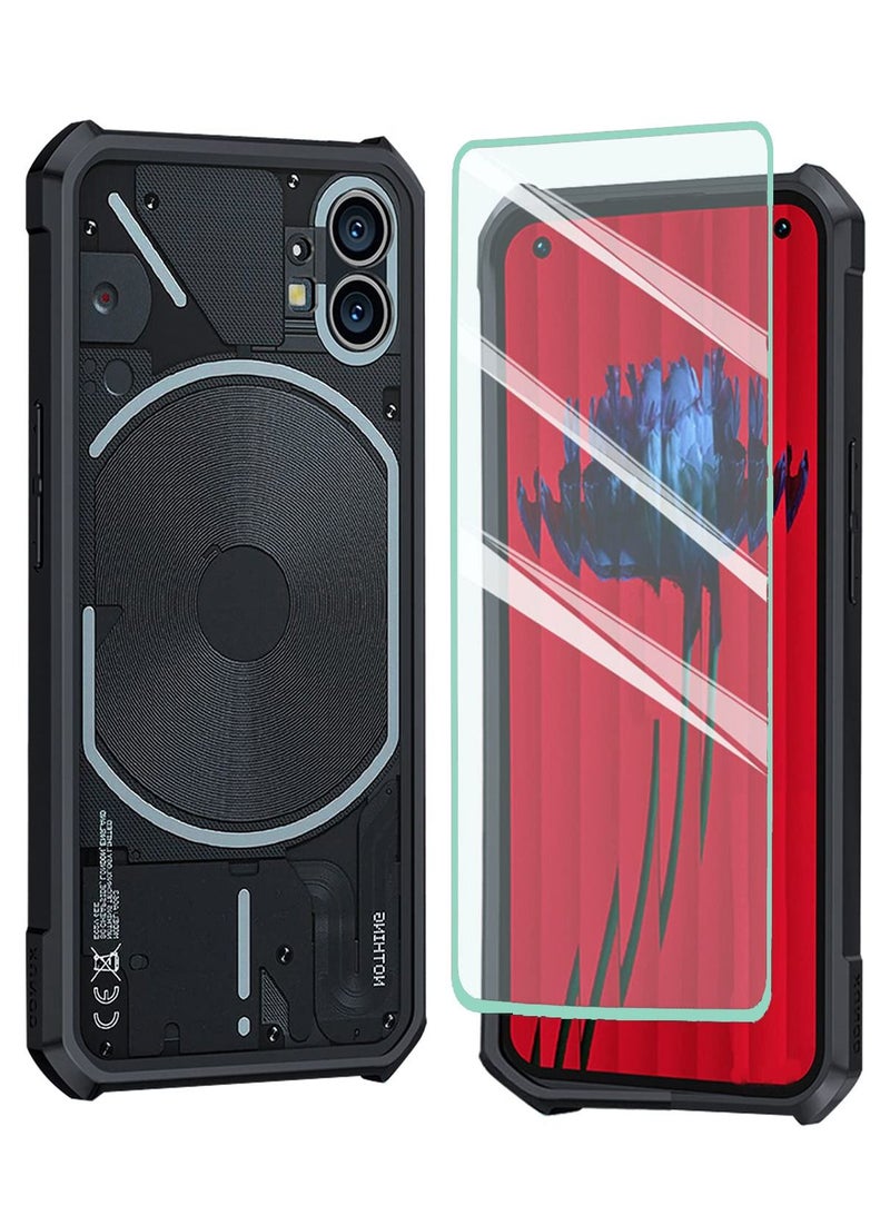 Suitable for Nothing Phone 2 Case with screen protector 6.7-inch TPU Shockproof Airbag Transparent Protective Cover  - Image 1