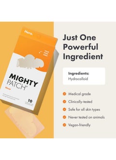 Mighty Patch Mighty Patches for nose pores from Hero Cosmetics - XL Hydrocolloid Pimples, Zits and Oil - Dermatologist-Approved Overnight pore Strips to Absorb Acne nose Gunk (10 Count)  - Image 5