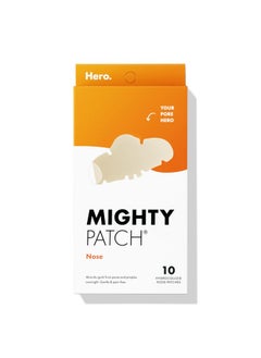 Mighty Patch Mighty Patches for nose pores from Hero Cosmetics - XL Hydrocolloid Pimples, Zits and Oil - Dermatologist-Approved Overnight pore Strips to Absorb Acne nose Gunk (10 Count)  - Image 1