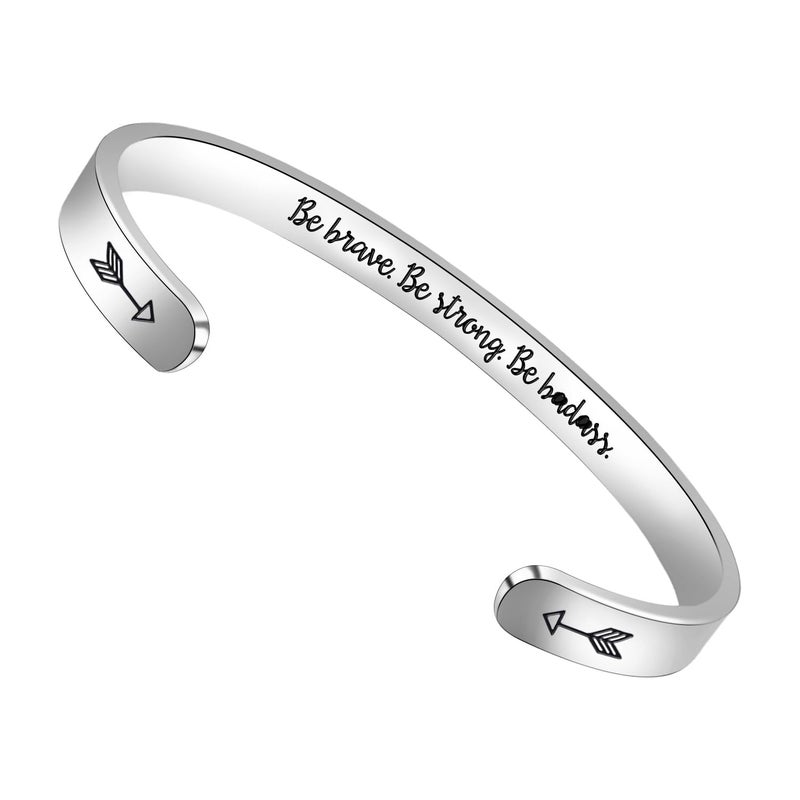Btysun Inspirational Bracelets for Women Friend Bracelets Cuff Bangle Personalized Mantra Quotes Engraved Jewelry Women Gifts for Christmas - Image 1