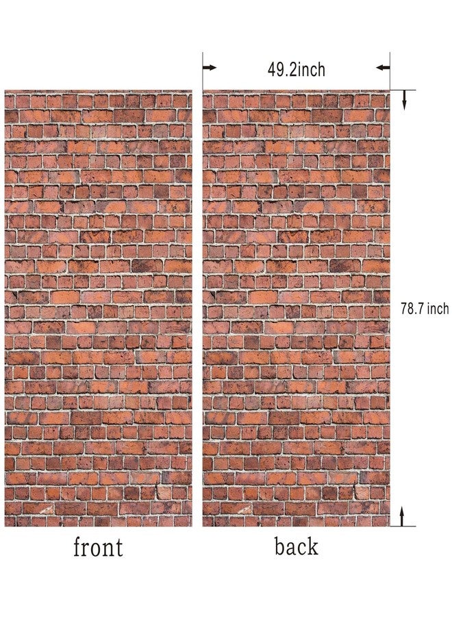 TTXXLL Brick Wall Backdrop,78.7"x 49.2" Inch Door Curtain, Wizard Birthday Party Supplies, Halloween Christmas Themed Party Decorations,Wall Backdrop Decoration (Old red) - Image 3