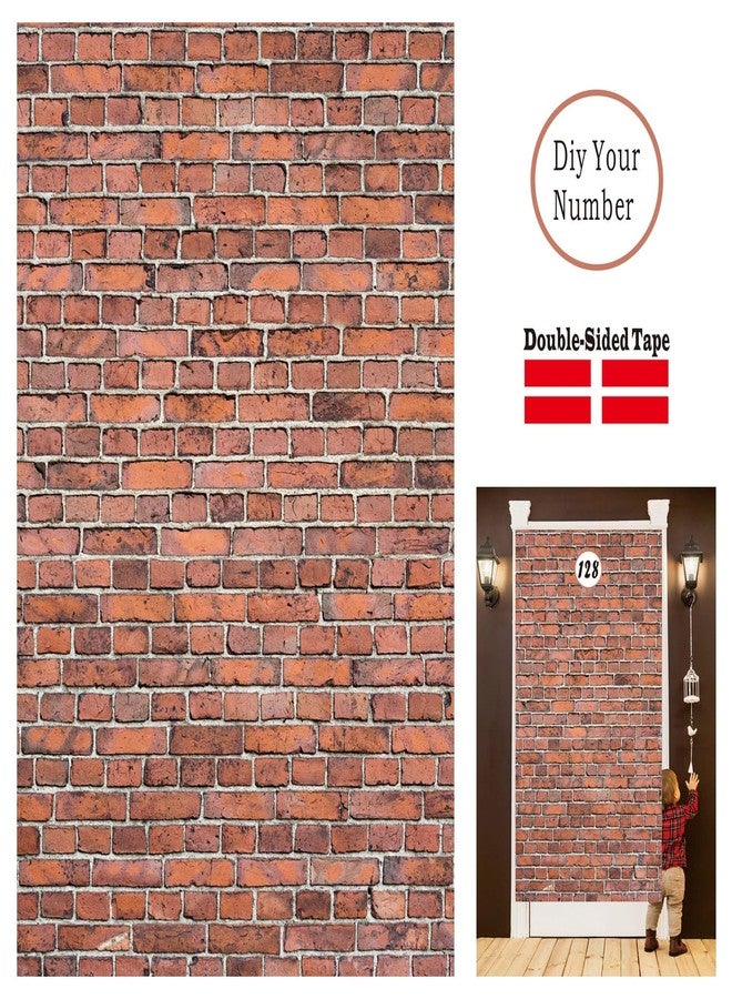 TTXXLL Brick Wall Backdrop,78.7"x 49.2" Inch Door Curtain, Wizard Birthday Party Supplies, Halloween Christmas Themed Party Decorations,Wall Backdrop Decoration (Old red) - Image 2