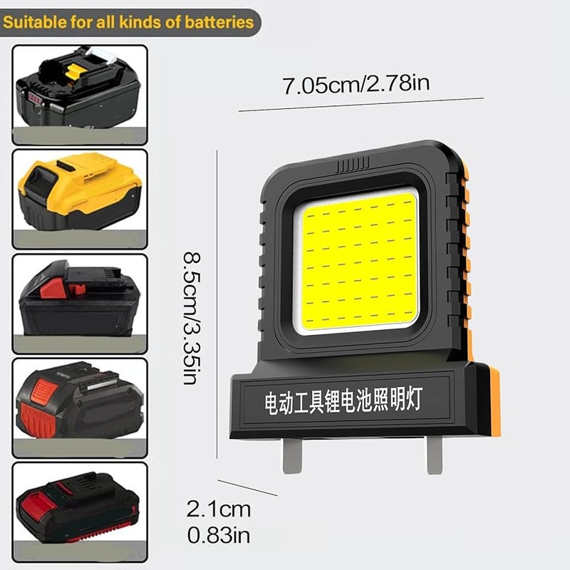 Orange LED Work Light 21V High Brightness Adjustable Plug For Garage Workshop - Image 3