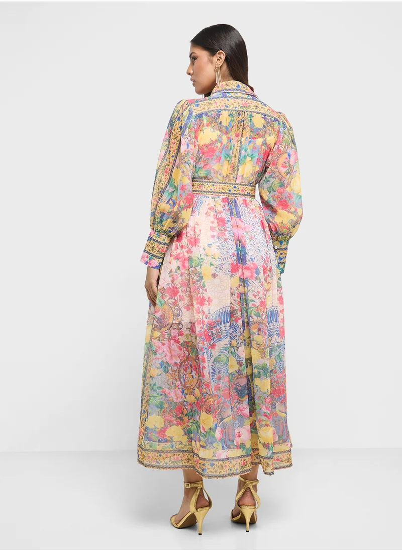 خزانة Floral Print Dress
