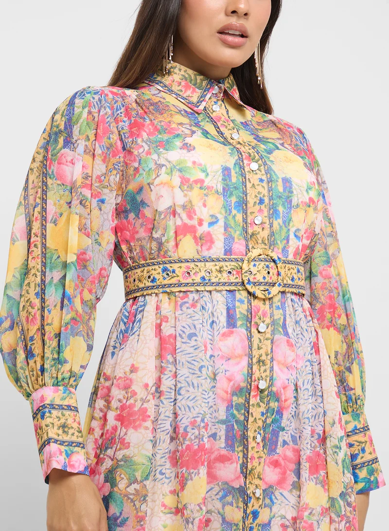 Khizana Floral Print Dress