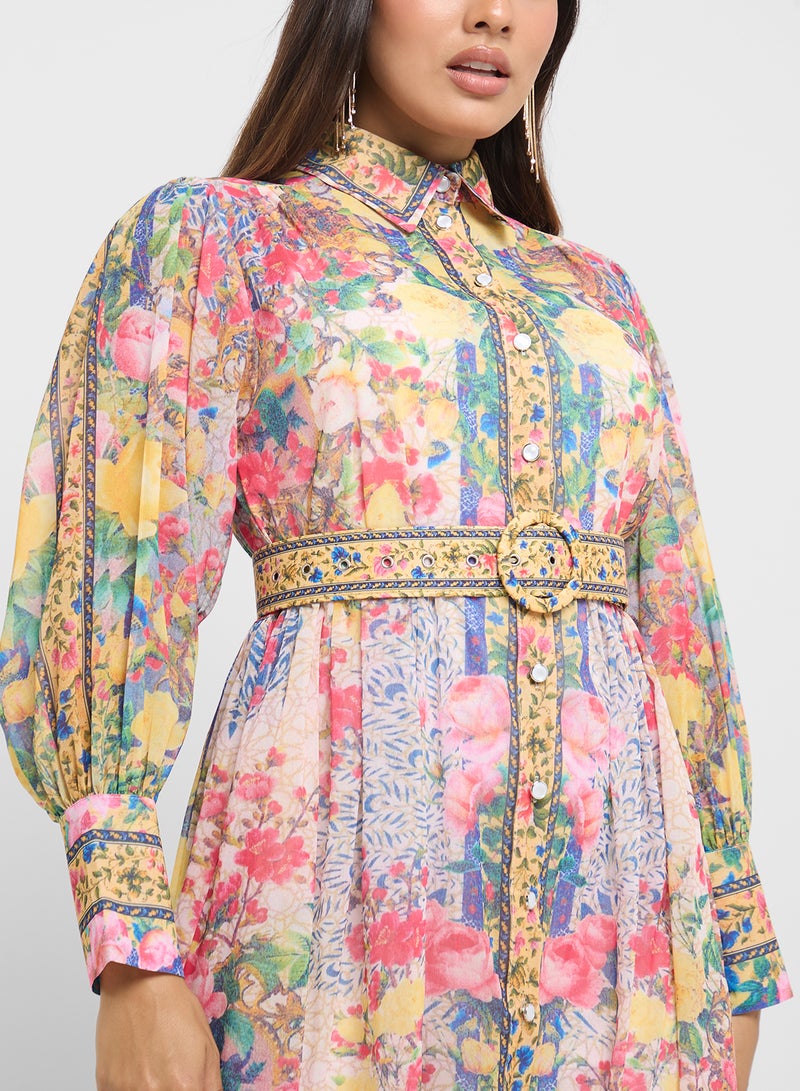 Khizana Floral Print Dress - Image 3