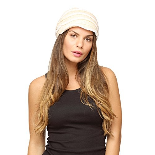 FabSeasons Beige Foldable Turkey Cotton Cloth Fancy Cap - Image 2