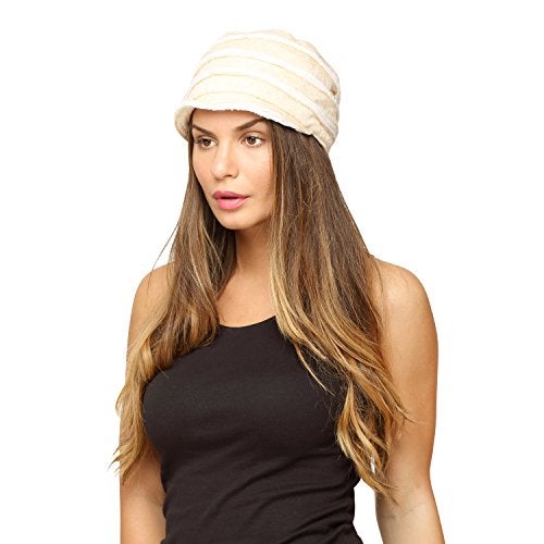 FabSeasons Beige Foldable Turkey Cotton Cloth Fancy Cap - Image 1