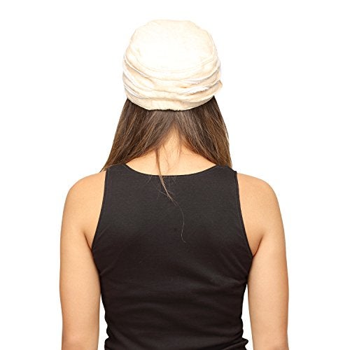 FabSeasons Beige Foldable Turkey Cotton Cloth Fancy Cap - Image 5