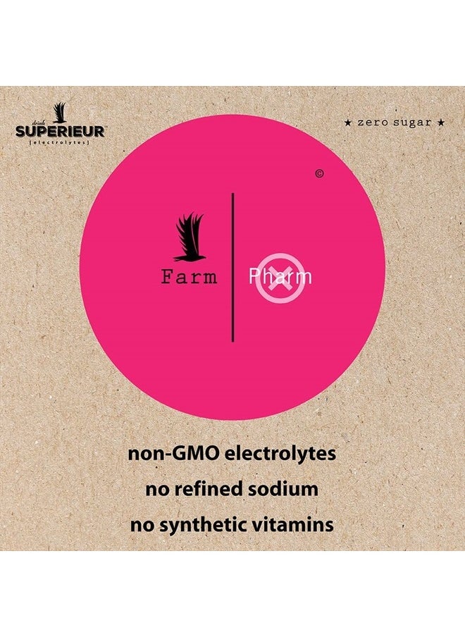 Superieur - Electrolytes – Plant Based Electrolyte Supplement w/Sea Minerals for Hydration & Recovery – Keto Friendly, Non-GMO, Zero Sugar, Vegan Healthy Sports Drink Powder – Watermelon (70 Servings) - Image 1