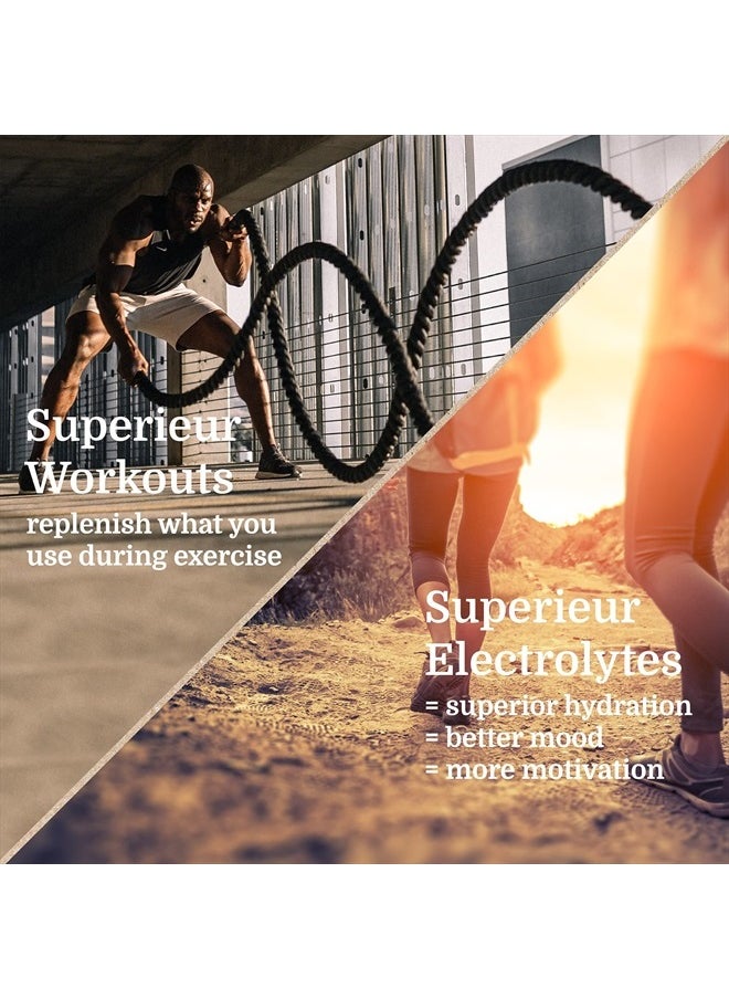 Superieur - Electrolytes – Plant Based Electrolyte Supplement w/Sea Minerals for Hydration & Recovery – Keto Friendly, Non-GMO, Zero Sugar, Vegan Healthy Sports Drink Powder – Watermelon (70 Servings) - Image 1