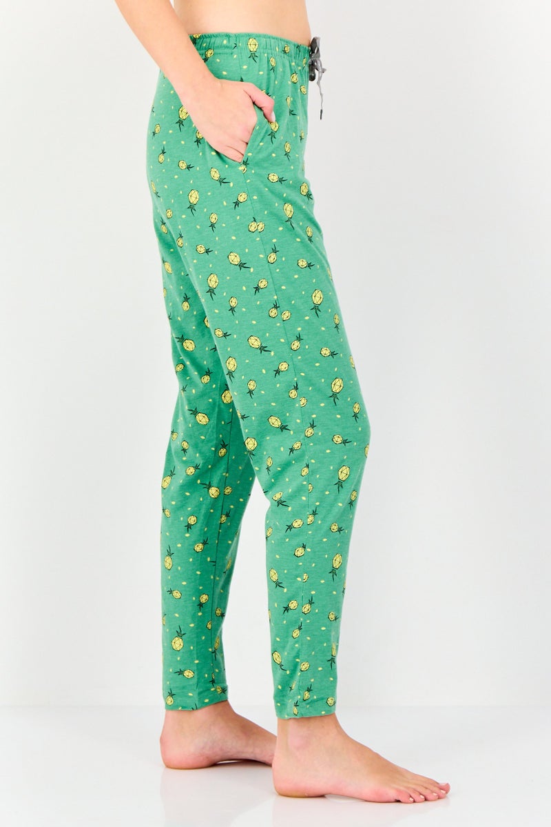 zivame Women 2 Pcs Graphic Print Drawstring Pajama Pant, Multicolor - Image 4