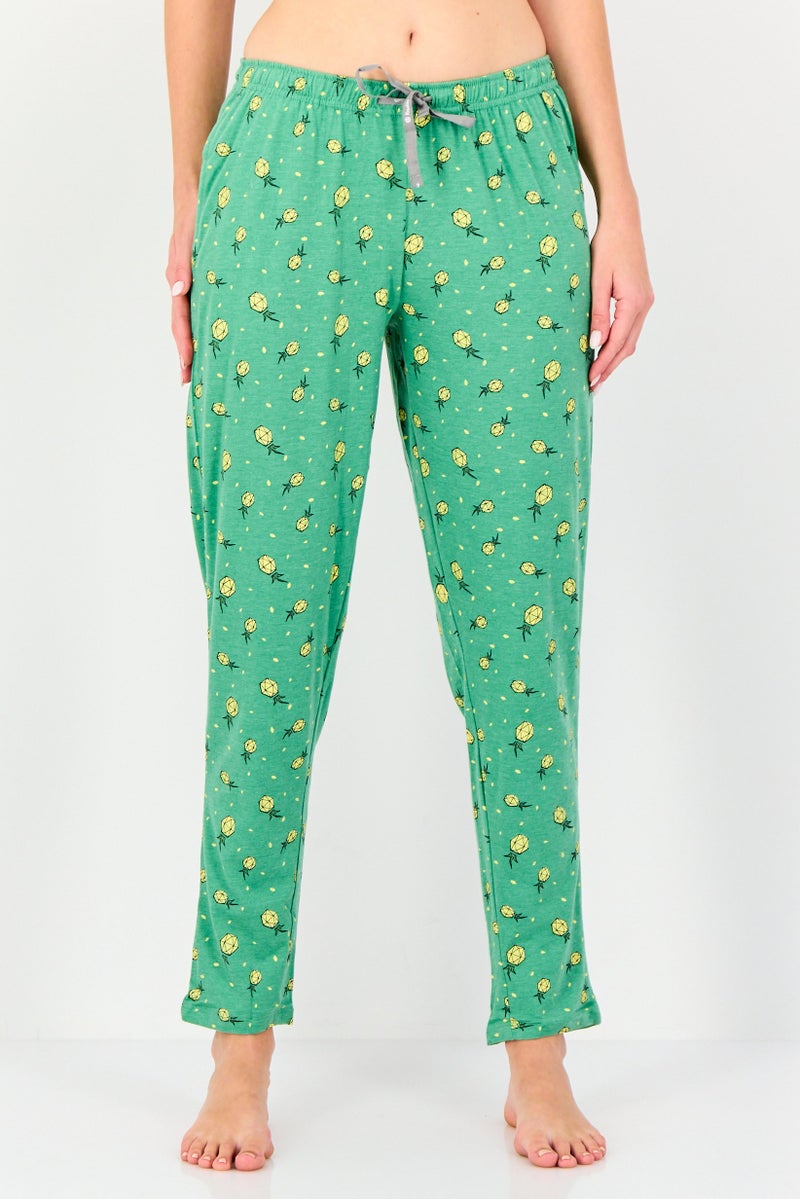 zivame Women 2 Pcs Graphic Print Drawstring Pajama Pant, Multicolor - Image 1