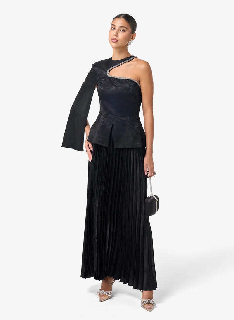 One Shoulder Maxi Dress