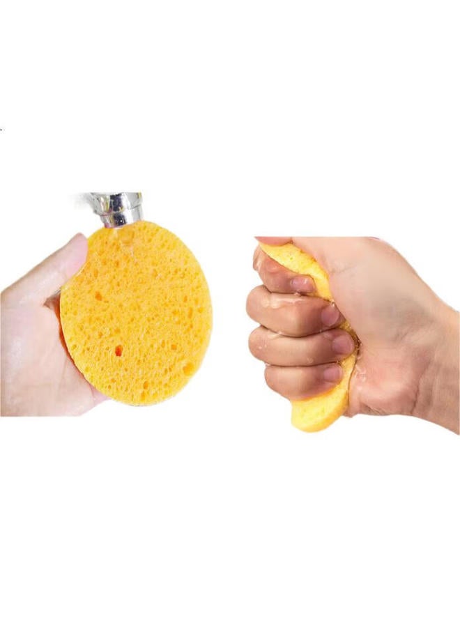 Uplus Honeycomb Deep Cleansing Face Towel, 3 Pieces, Natural Wood Pulp Face Cleansing Sponge For Makeup Removal - Image 1