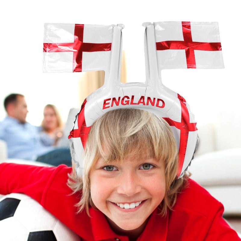 50pcs Football Themed Headbands Inflatable Party Headbands Flag-design Headdress - Image 4