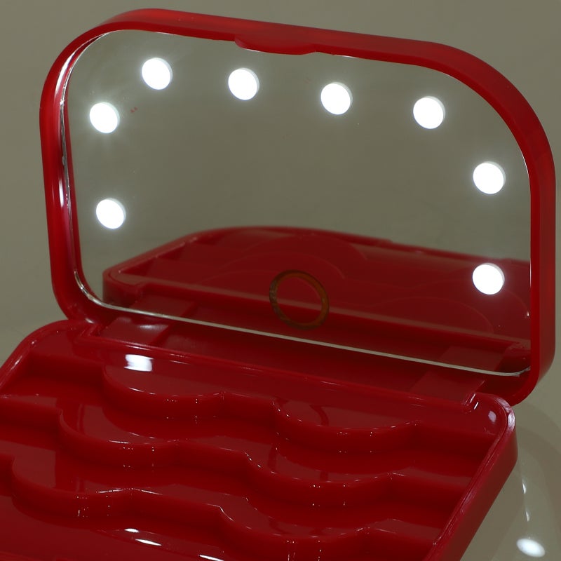 False Eyelash Case Eyelash Storage Box Eyelash Organizer Mirror Eyelash Case - Image 3