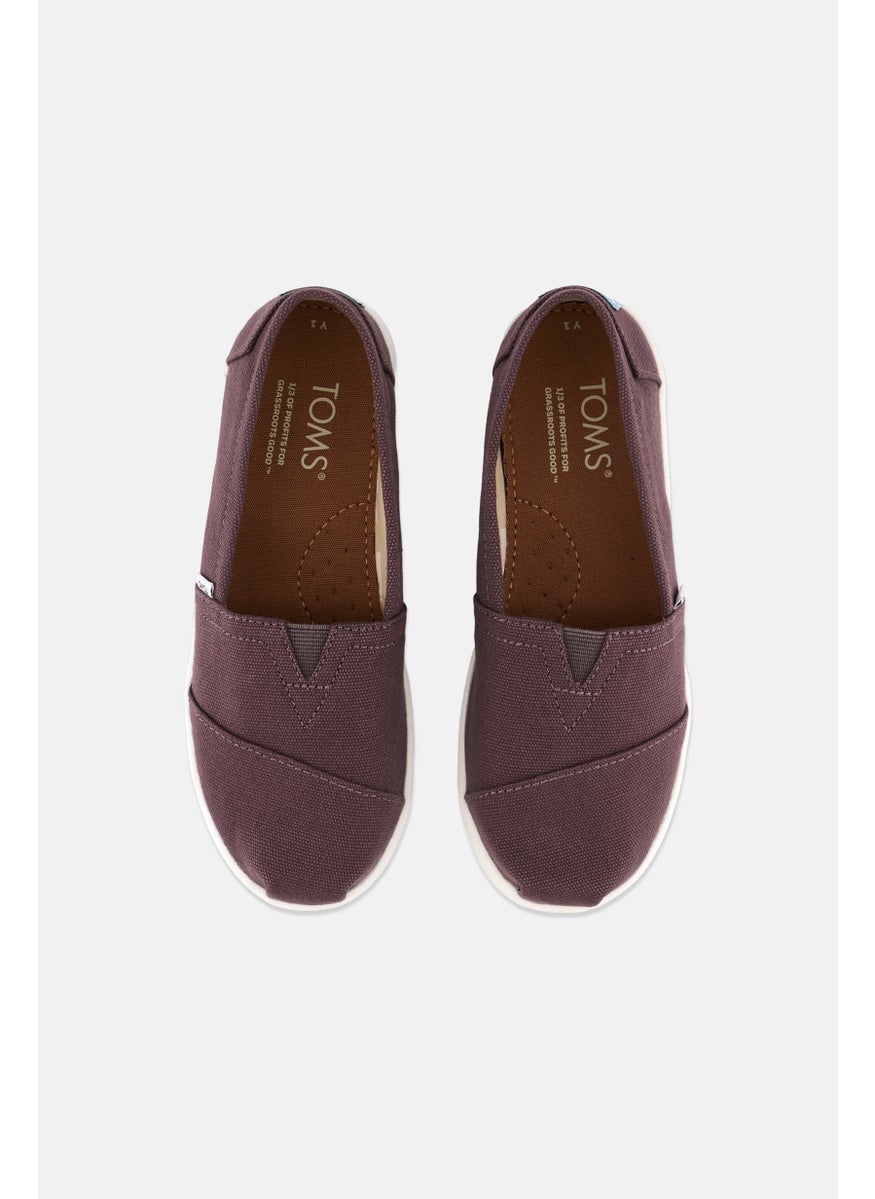 TOMS - Kids Girl Classic Slip On Shoes, Ash Canvas - Image 1