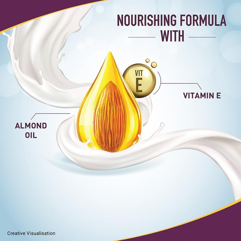Bajaj Almond Drops NonSticky Body Lotion Long Lasting Moisturization Almond Oil Vitamin E Nourished and Smooth Skin 600 ML - Image 4