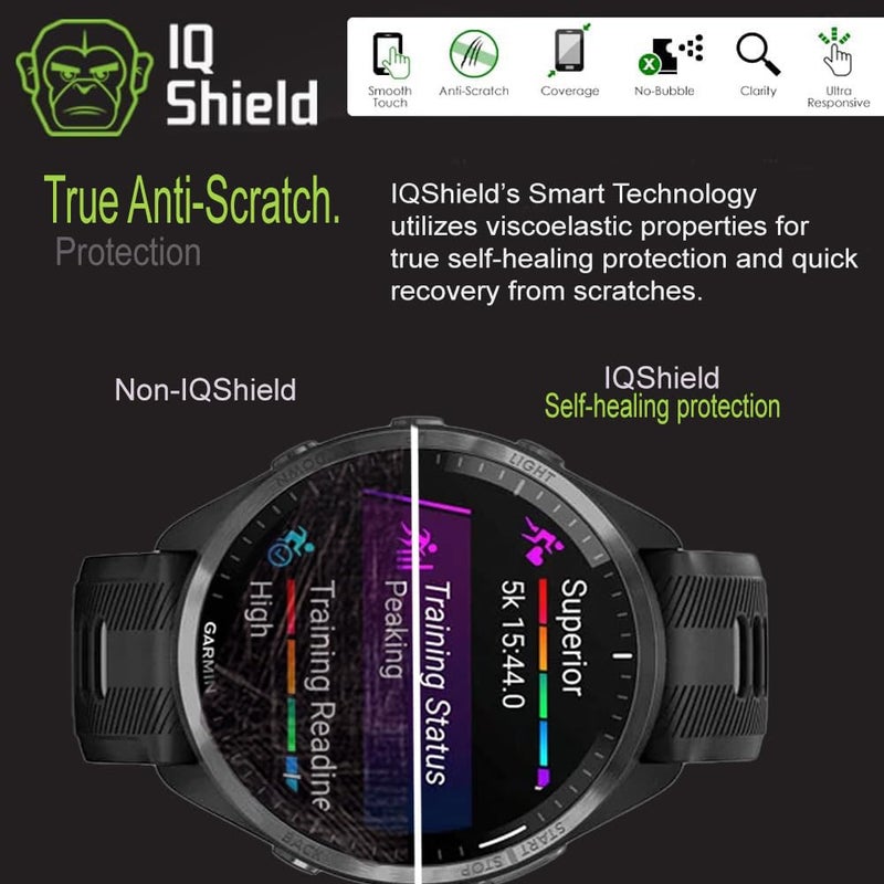 IQShield 6 Pack Screen Protector for Garmin ForerunnerÂ® 970/570/965-47mm / Venu 4-45mm (6-Pack) Easy Install, Ultra Thin, Anti-Scratch, Anti-Bubble Clear TPU Film - Image 5