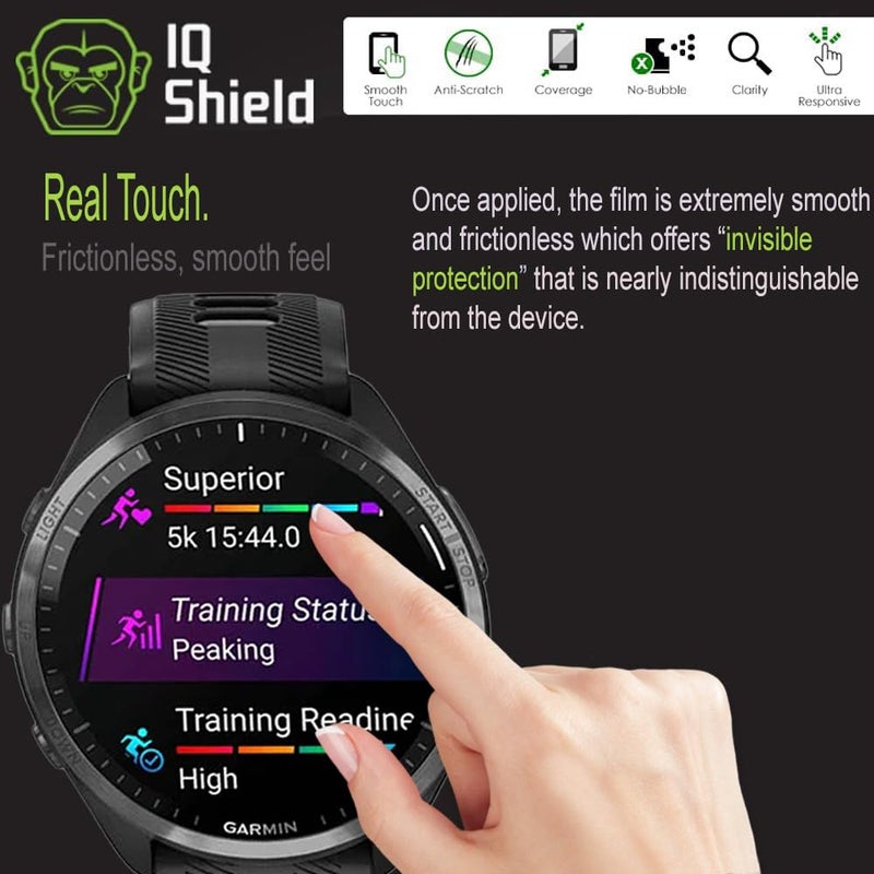 IQShield 6 Pack Screen Protector for Garmin ForerunnerÂ® 970/570/965-47mm / Venu 4-45mm (6-Pack) Easy Install, Ultra Thin, Anti-Scratch, Anti-Bubble Clear TPU Film - Image 4