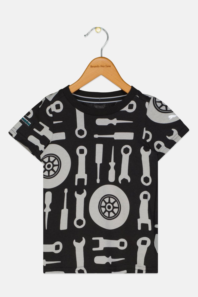 Puma x Petronas Toddlers Boy Allover Print Short Sleeve Outdoor Top, Multicolor - Image 1