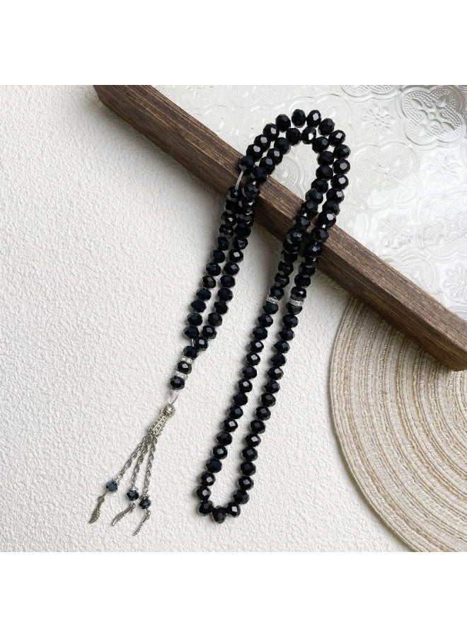 NIBEMINENT 99 Muslim Prayer Beads Black/8mm 
