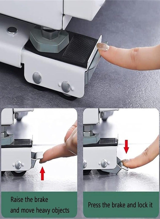 ELTRAZONE Machine Stand Adjustable Moving Roller for Home Appliances Washing Machines Refrigerators Dryers Dishwashers Heavy Power Tools and Equipment with Wheels - Image 5