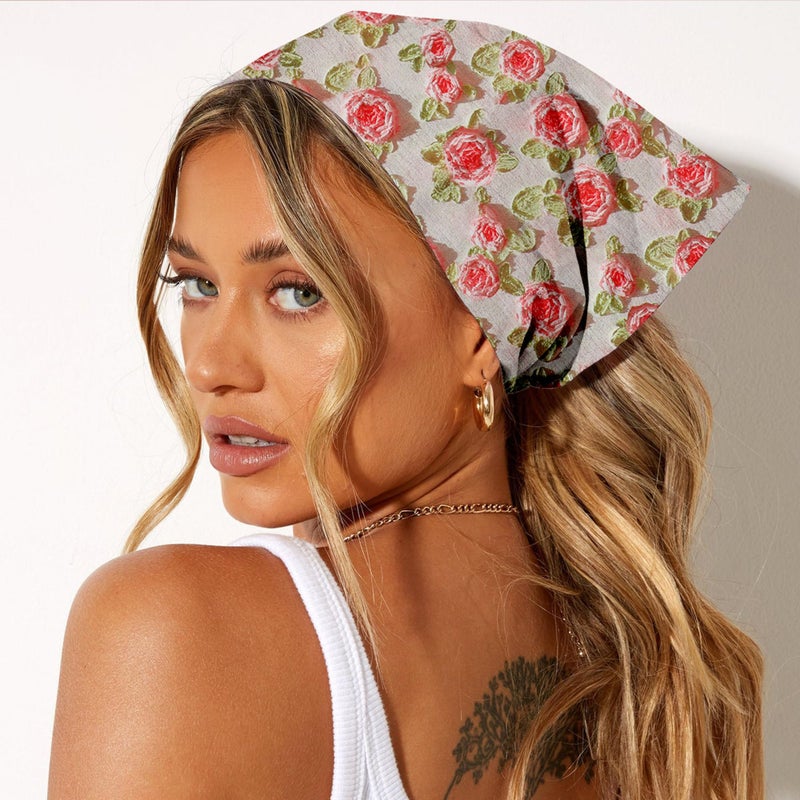 DoreenBeads Bandanas Cotton Head Kerchiefs for Women Multi Purpose Printed Hair Scarf Large Handkerchiefs Headbands - Image 4
