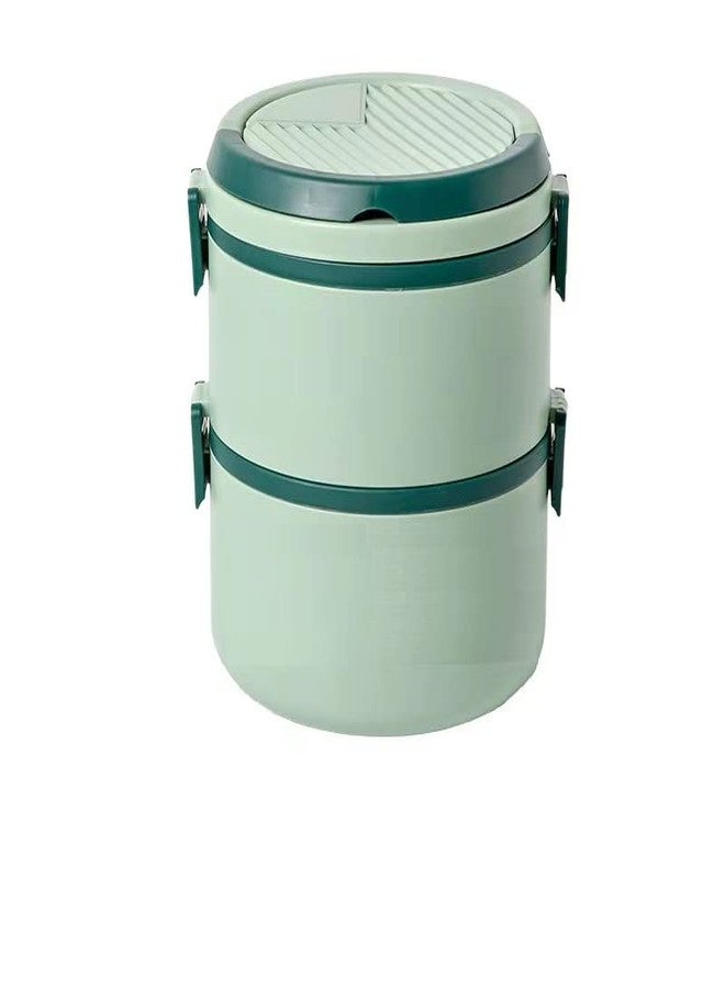 GION 2 Layer Round Lunch Box, Food Container with Handle for Girls Boys Outings Work School Tiffin Box Cute Lunch Box Perfect for Salads, Sandwiches, and Snacks (1Pcs) (2 Layer Round) - Image 1