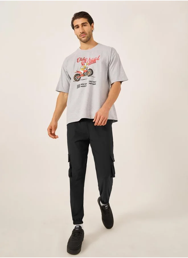 Styli Styli Slim Fit Cargo Joggers with Elasticated Hem